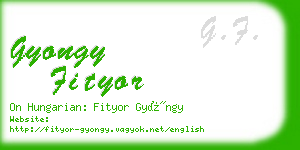 gyongy fityor business card